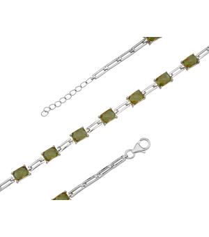 Серебряный браслет с султанитом – Mirserebra925.ru