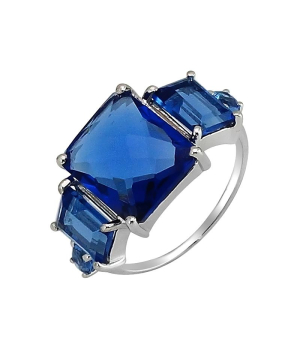 Серебряное кольцо с танзанитом ‒ Mirserebra925.ru