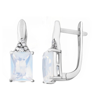 Серебряные серьги с лунным камнем – Mirserebra925.ru