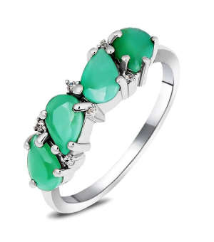 Серебряное кольцо с изумрудом – Mirserebra925.ru