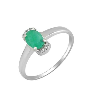 Серебряное кольцо с изумрудом – Mirserebra925.ru