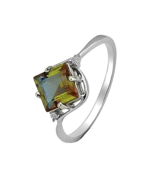 Серебряное кольцо с султанитом ‒ Mirserebra925.ru