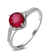 Серебряное кольцо с рубином – Mirserebra925.ru