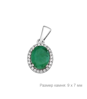 Серебряная подвеска с изумрудом – Mirserebra925.ru