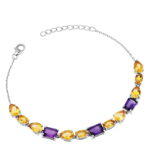 Серебряный браслет микс камней – Mirserebra925.ru