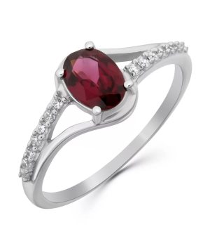 Серебряное кольцо с родолитом – Mirserebra925.ru