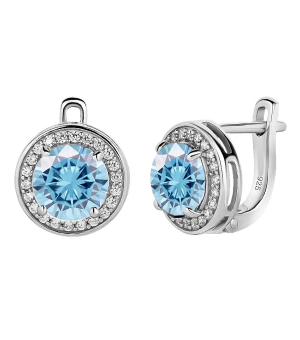 Серебряные серьги с топазом ‒ Mirserebra925.ru