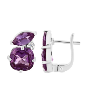 Серебряные серьги с александритом ‒ Mirserebra925.ru