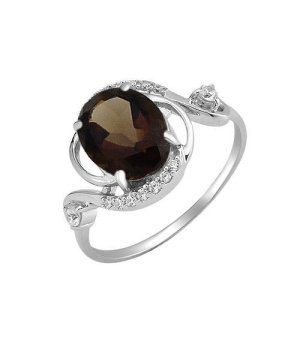 Серебряное кольцо с раухтопазом – Mirserebra925.ru