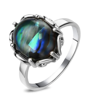 Серебряное кольцо с перламутром ‒ Mirserebra925.ru