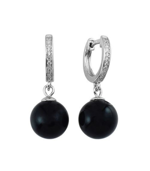Серебряные серьги с жемчугом ‒ Mirserebra925.ru