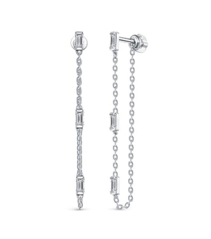 Серебряные серьги с цирконом ‒ Mirserebra925.ru