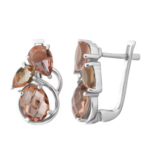 Серебряные серьги с султанитом ‒ Mirserebra925.ru