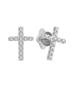 Серебряные серьги с цирконом ‒ Mirserebra925.ru