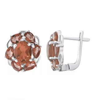 Серебряные серьги с султанитом ‒ Mirserebra925.ru