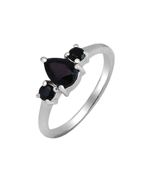 Серебряное кольцо с сапфиром – Mirserebra925.ru