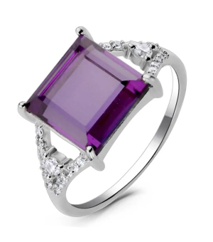 Серебряное кольцо с александритом ‒ Mirserebra925.ru