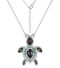 Серебряное колье с мистик кварцем – Mirserebra925.ru