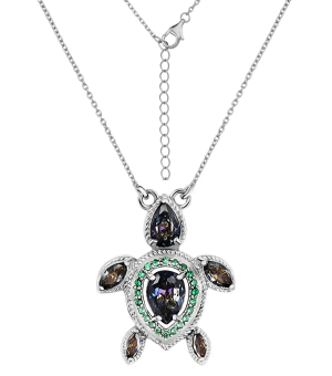 Серебряное колье с мистик кварцем – Mirserebra925.ru