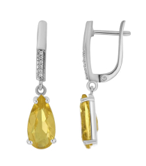 Серебряные серьги с диаспором ‒ Mirserebra925.ru