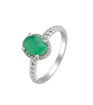 Серебряное кольцо с изумрудом – Mirserebra925.ru