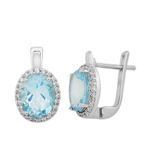 Серебряные серьги с топазом ‒ Mirserebra925.ru