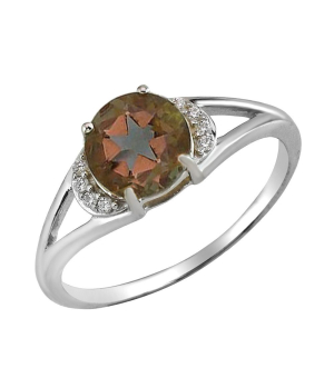 Серебряное кольцо с султанитом ‒ Mirserebra925.ru