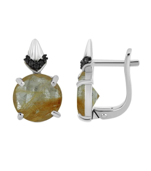 Серебряные серьги с кварцем – Mirserebra925.ru