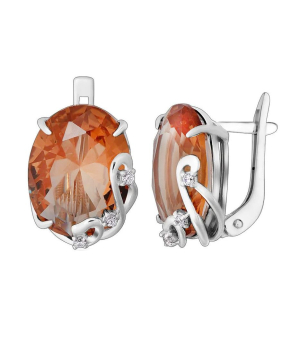 Серебряные серьги с султанитом ‒ Mirserebra925.ru