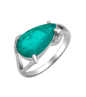 Серебряное кольцо с турмалином ‒ Mirserebra925.ru