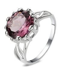 Серебряное кольцо с родолитом – Mirserebra925.ru