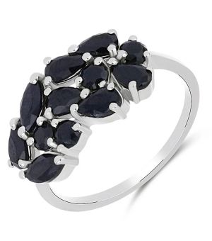 Серебряное кольцо с сапфиром – Mirserebra925.ru