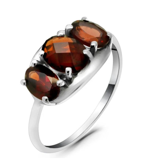 Серебряное кольцо с гранатом – Mirserebra925.ru