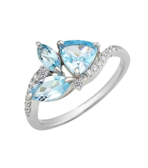 Серебряное кольцо с топазом ‒ Mirserebra925.ru