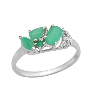 Серебряное кольцо с изумрудом – Mirserebra925.ru