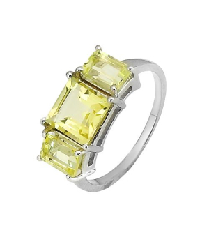 Серебряное кольцо с лимонным топазом – Mirserebra925.ru