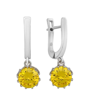 Серебряные серьги с цирконом ‒ Mirserebra925.ru