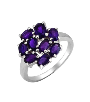Серебряное кольцо с аметистом ‒ Mirserebra925.ru