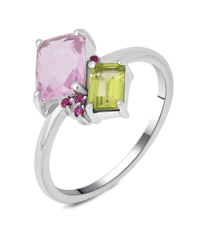 Серебряное кольцо микс камней – Mirserebra925.ru