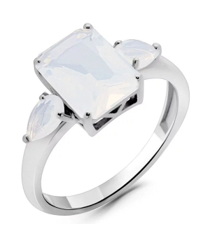 Серебряное кольцо с лунным камнем – Mirserebra925.ru