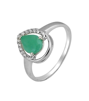 Серебряное кольцо с изумрудом – Mirserebra925.ru