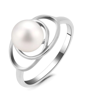 Серебряное кольцо с жемчугом ‒ Mirserebra925.ru