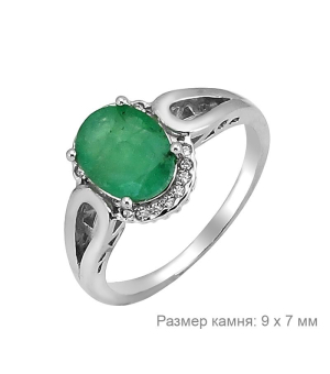 Серебряное кольцо с изумрудом – Mirserebra925.ru