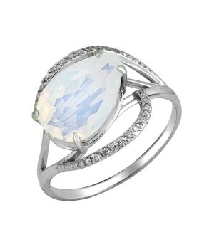 Серебряное кольцо с лунным камнем – Mirserebra925.ru