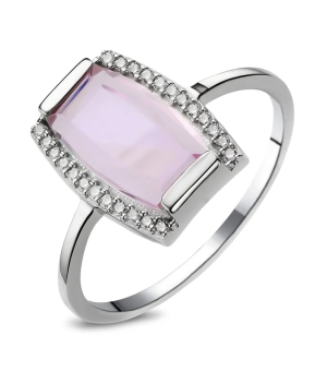 Серебряное кольцо с морганитом – Mirserebra925.ru