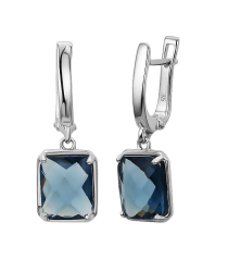 Серебряные серьги с танзанитом ‒ Mirserebra925.ru