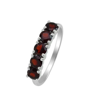 Серебряное кольцо с гранатом – Mirserebra925.ru