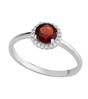 Серебряное кольцо с гранатом – Mirserebra925.ru