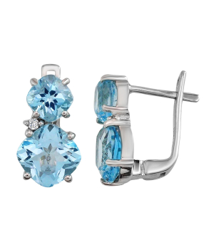 Серебряные серьги с топазом ‒ Mirserebra925.ru