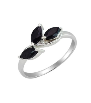 Серебряное кольцо с сапфиром – Mirserebra925.ru